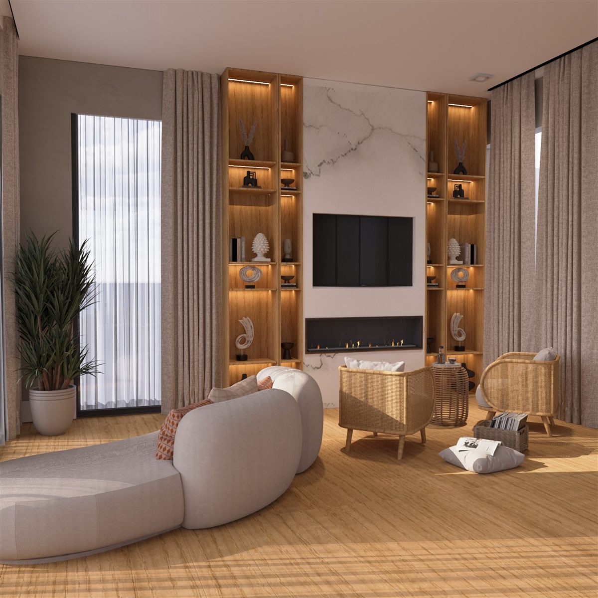 Modern Tezgahlı Mutfak Dolabı İmalatı Antalya Kepez